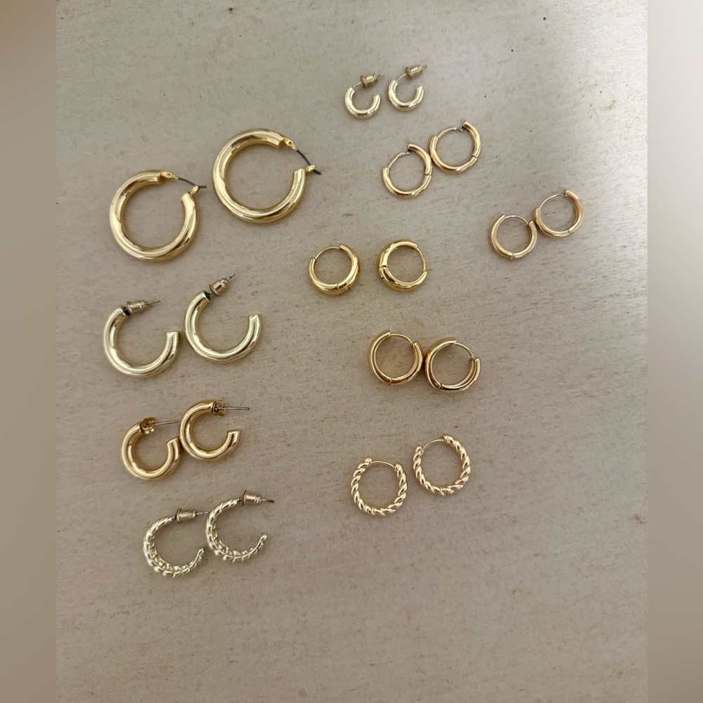 Amazon Gold Hoop Earrings Set